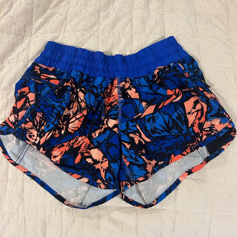 Lululemon Athletica Blue and Orange Athletic Shorts